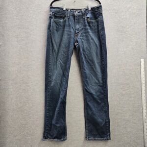 Levi's 514 Men Jeans 34X32 Blue Denim‎ Straight Fit 30" Inseam